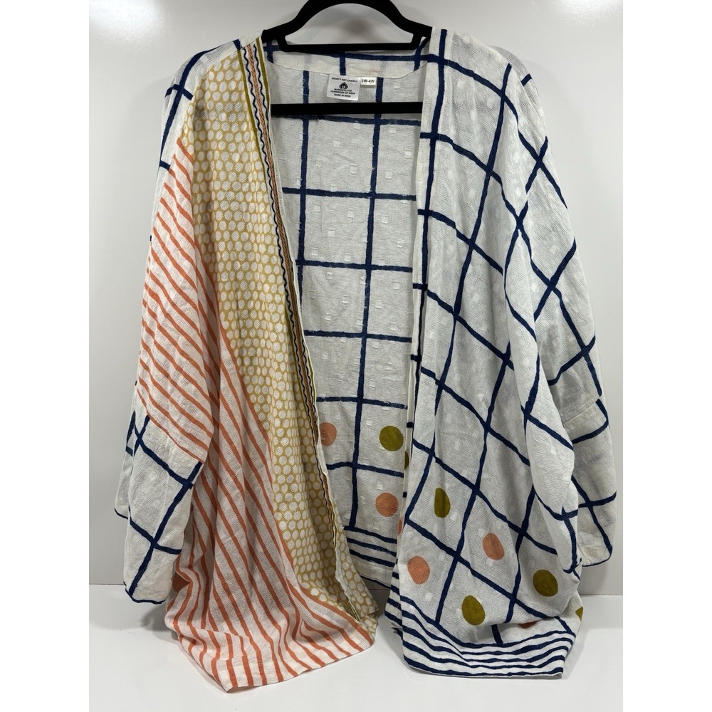 MarketPlace Dignity Not Charity Open Cardigan Cover Up Wearable Art Womens 3W-4W